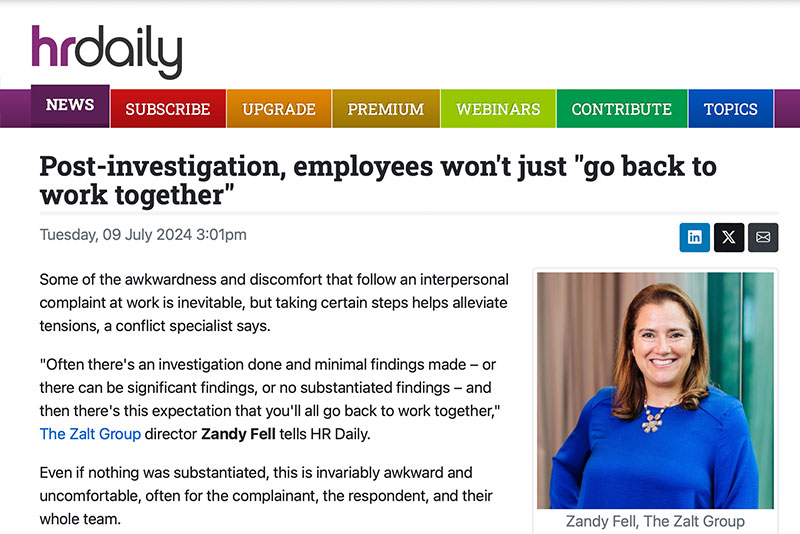 Hr Daily: Post-investigation, employees won't just 